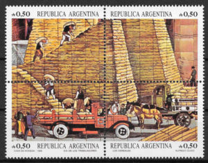 colección sellos arte Argentina 1988